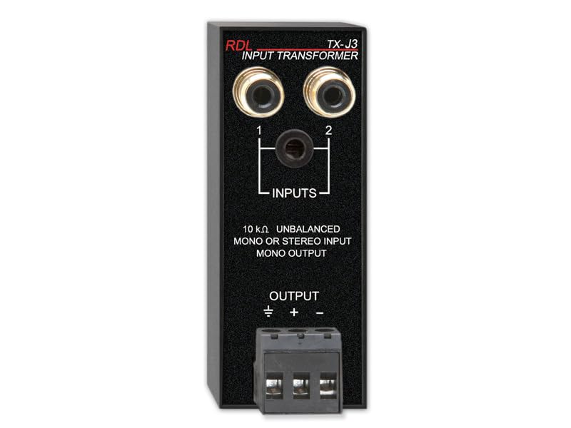 RDL TX-J3 Unbalanced Input Transformer - Unbalanced Stereo Inputs to Summed Balanced Mono Output