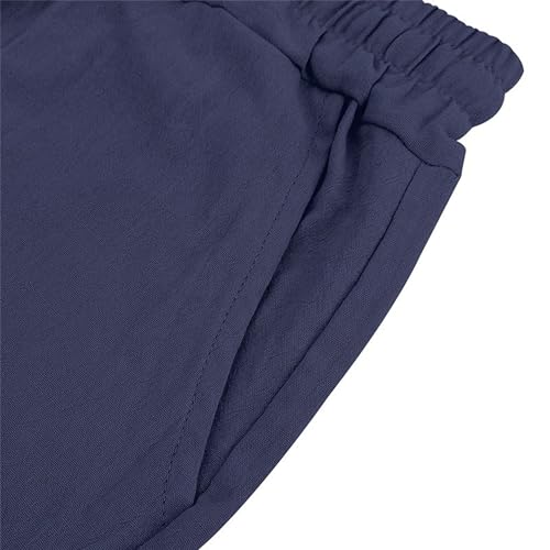 Short clásico cómodo de lino para hombre miniatura 5