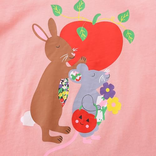 Image of Toddler Girls T-Shirt Knit Cotton Animal Pattern Round Neck Long Sleeve Top Sweatshirt 3 Pack