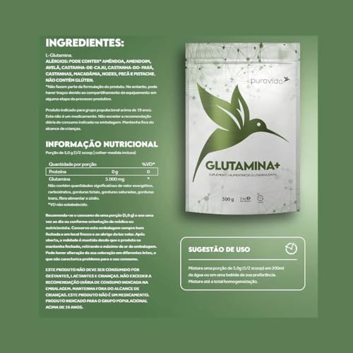 Glutamina 300g PURA VIDA