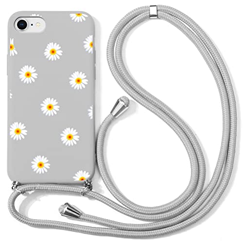 Fundas Iphone 4 Yoedge Funda con Cuerda para iPhone SE 2022 / SE 2020/8 / 7 con Dibujos 4,7',Carcasa Antigolpes TPU Suave Silicona Mate Case...