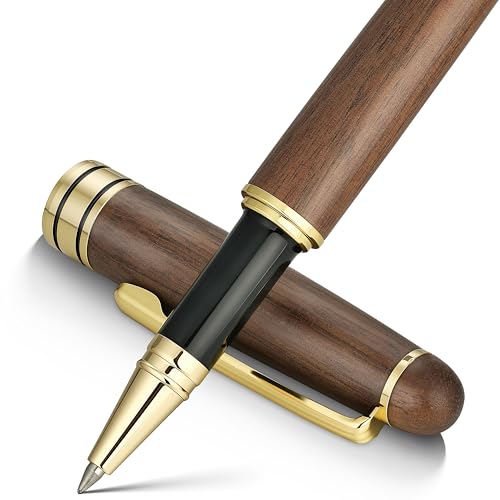 BEILUNER Luxury Walnut Ballpoint Pen Writing Set - Elegant Fancy Nice Gift Pen Set for Signature Executive Business Office Supplies - Gift Boxed with