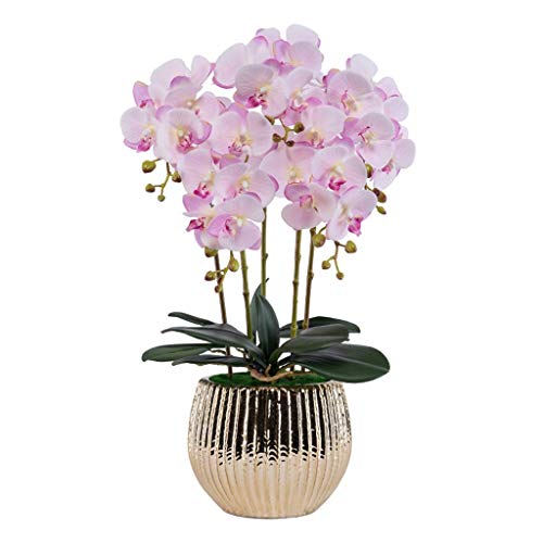 Fleurs artificielles avec pot pour décoration sans entretien