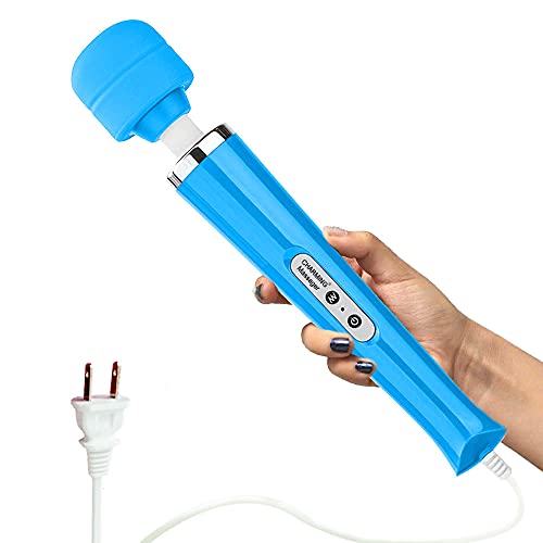 Image of CHARMING Wired Powerful Handheld Back Massager with Strong Personal Therapy Vibration Massager for Sports Recovery, Muscle Aches, Whole Body Pain (Blue)
