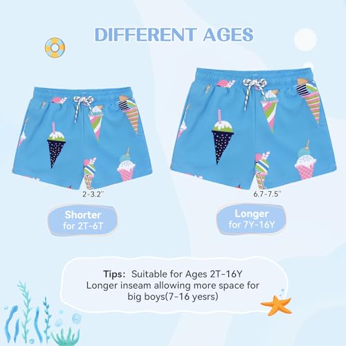 Image of American Trends Boys Swim Trunks Toddler Swim Shorts Bathing Suit Kids Swimsuit Youth Swimwear