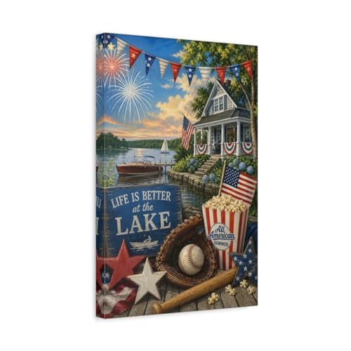 Lakeside Celebration vintage vertical de style tricolore pour salon