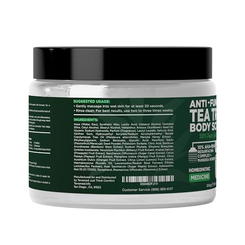 image for Terramed Just Think Comfort Body Scrub | Tea Tree Oil Scrub with Manuk