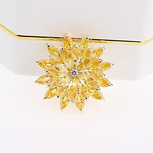 Broche de zircon tournable mécanique rotatif fluide pour veste