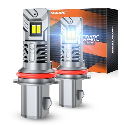 Image of SEALIGHT 9004 Light Bulbs, 1:1 Mini Size 28000LM HB1 Fog Bulbs with 14000RPM Cooling Fan, Plug-N-Play, Pack of 2