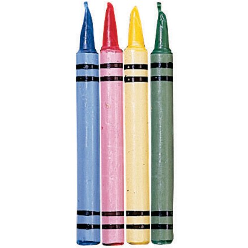 Wilton Crayon Candles, 3.25-Inch, Rainbow, 8-Pack