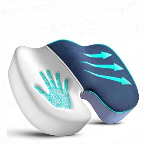 Image of Zaxty Orthopedic Lumbar & Tailbone Support Cushion Combo - Memory Foam Seat Cushion + Back Support for Sciatica, Coccyx, and Lower Back Pain Relief - Ideal for Office Chairs, Car Seats, and Home Desks