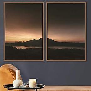 signwin 2 Piece Framed Canvas Wall Art Sunset...