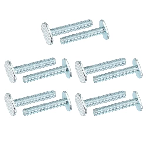 PATIKIL 1/4"-20 t Track Bolts, 10 Pack 1-1/2 Inch T-Slot Bolts Kayak Rail Bolt Accessories for Universal t Track Woodworking Jigs and Fixtures, Silver