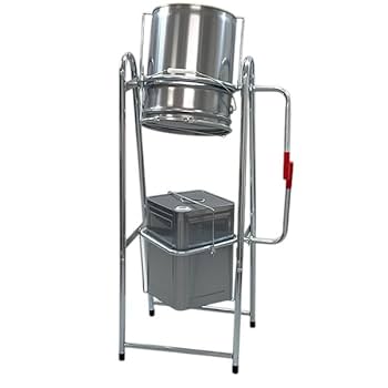 Amazon | ペール缶&一斗缶スタンド 缶が落下しない メッキ仕様