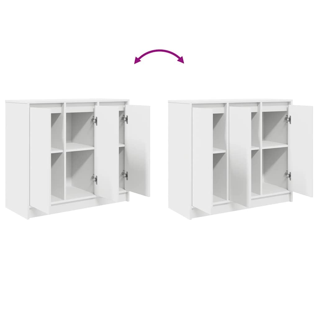 vidaXL Credenza Bianca 85x34x76 cm in Legno Multistrato