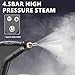 Steam Cleaner, 2500W Handheld Steam Cleaner with Adjustable Speeds & 1.2L Water Tank & 4 Brush Heads, Portable Steamer Cleaning Machine for Kitchen Living Room Furniture Car Sofa Cleaning