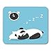 Produktbild Mauspad Blau Schlaf Cartoon Schlafender Panda und Wecker Niedliches Mousepad für Notebooks, Desktop Computer Mauspads, Bürobedarf 10x12 Zoll