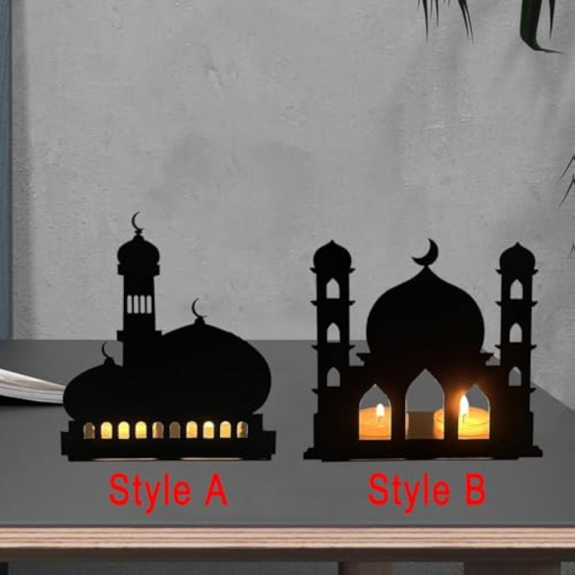 Eid Candle Holder Foldable Gift Iron Candlestick, Office Table
