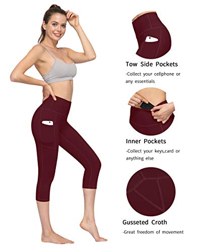 Image of Fengbay High Waist Yoga Pants, Pocket Yoga Pants Tummy Control Workout Running 4 Way Stretch Yoga Leggings
