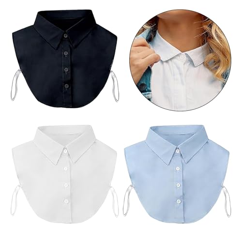Col amovible coton polyester robuste lavable et résistant à la déformation