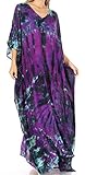 Sakkas 2006 - Catia Women's Boho Casual Long Maxi Caftan Dress Kaftan Cover-up LougeWear -...