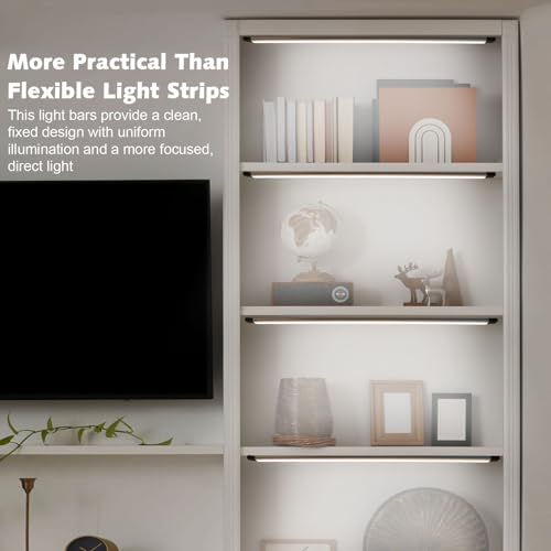 Image of Under Cabinet Lights Plug in Led Light Strip 12 Inch 15W Dimmable Timing Under Counter Lights for Kitchen, Workbench, Desk Male and Female Connection 3 Pack