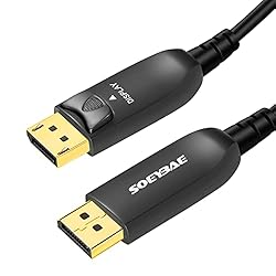 DP光ファイバーケーブル 8K ゲーミング DisplayPort ケーブル 10m, SOEYBAE DP 1.4 ケーブルサポート32.4 Gbps、8k @ 60hz、4K @ 144Hz、DP-DPケーブル