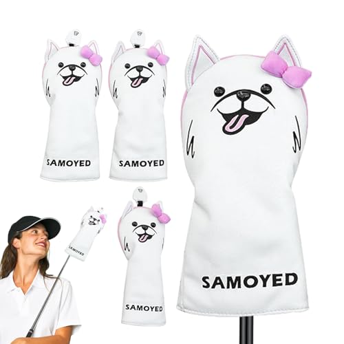 Couvertures de tête de club de golf de chien | Finition haut de gamme pour putter x4