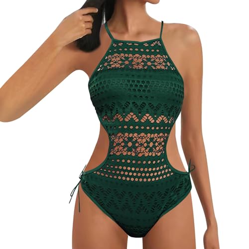 Trajes de Baño Vintage con Lazo en V Bañadores Mujer de Una Pieza Bañador Mujer Reductor Barriga