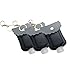 Walaka 3pc Porte-Clés Bouteilles de Voyage Rechargeables, Bouteille de Voyage en Plastique étanche avec Porte-clés en Cuir pour désinfectant pour Les Mains (D)