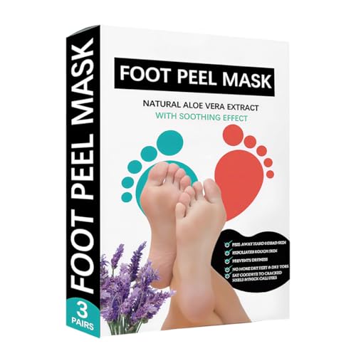 EIH1 3 Pares Mascarilla Pies Exfoliante, Máscara Pies Peeling, Mujeres y Hombres Quitar Piel Muerta y Callos, Lavanda - imagen 7
