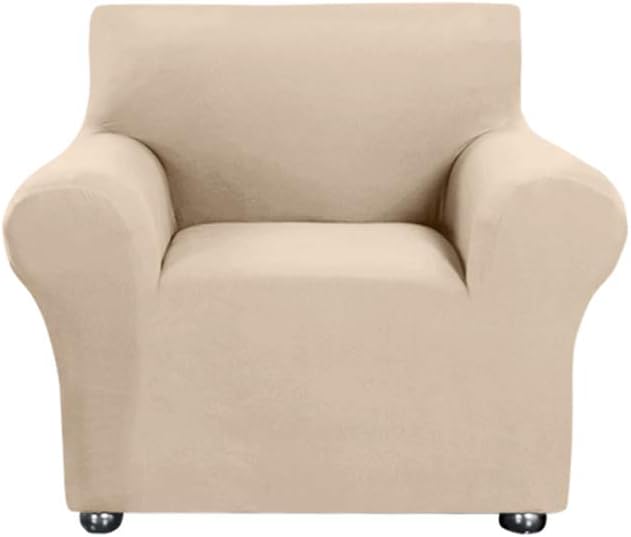 DocoolerKids Stretch Milk Silk Sofa Slipcover, Beige