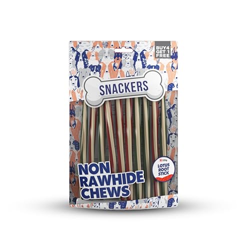Image of Non-Rawhide Chews Lotus Root Stick for Dogs (225g, Pack of 2) Safe & Digestible Treats