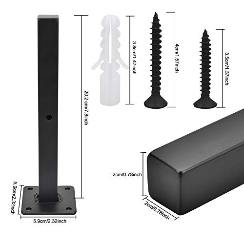 ZILONG Black Shelf Bracket Heavy Duty Floating Shelf Brackets Iron