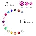 Face Gem Stickers, UnityStar Self Adhesive Round Rhinestone Jewels Stickers for Crafts Face Makeup Festival Nail Body, 3 Size with 15 Colors