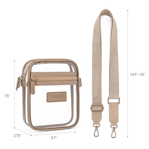Image of Wrangler Clear Bag for Stadium Events Crossbody Purse for Concerts, Sports