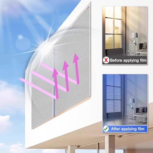 Ce Film occultant Haut de Gamme pour fenêtres Offre Un contrôle de la Chaleur et Une Protection Solaire, avec Une Isolation réfléchissante et Une Ventouse pour Une intimité et Une efficacité
