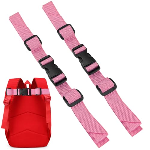 Yeheap 2 Pcs Chest Strap for Backpack, 2.5*45 cm Rosa Correa Pecho Mochila