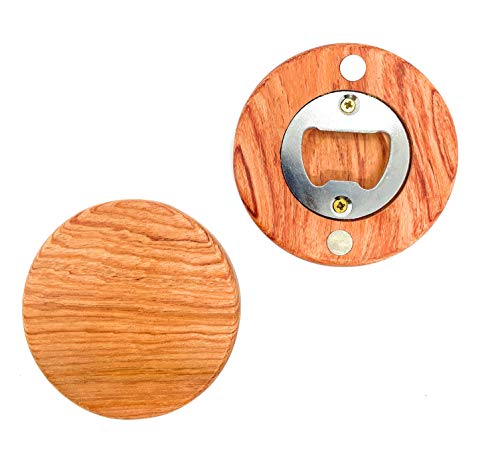Bottle Opener 2pcs Wooden Blank Refrigerator Fridge Magnet Beer Bottle Opener Multi Functional by Satbre for Decoration Craft DIY makes fun to your life Magnetic Clips Your Kitchen and Office Note