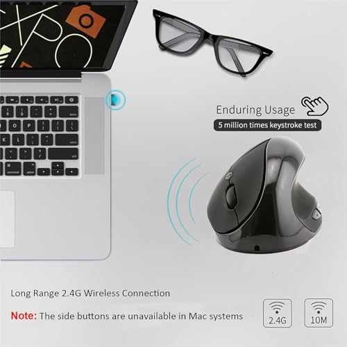 Ratón inalámbrico silencioso con receptor USB para PC y MacBook 5