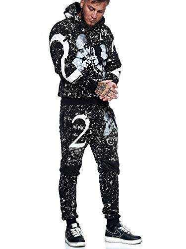 Code47 - Chándal para hombre Shakur 2Pac Tupac Negro L Cover