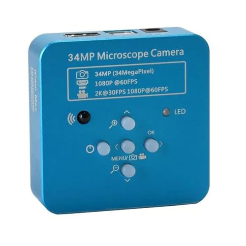 34MP 2K 1080P 60FPS HDMI USB Industrial Digital Video Microscope Camera - Blue