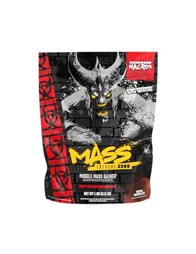 Image of Mutant Mass Extreme 2500 - High Calorie Mass Gainer Whey Protein Powder for Muscle Building and Weight Gain - Clean Calories with Whole Food Carbs - Triple Chocolate 2.2 lb