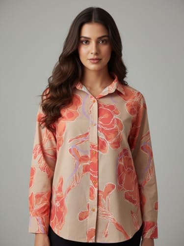 Image of GRECIILOOKS Shirts for Women - Korean Style Long Sleeve Oversized Button Down | Plus Size Workwear Top for Office & Casual Wear