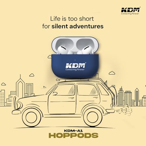 Image of KDM - A1 HOPPODS TWS, Wireless Earbuds, V5.4 BT, ENC Function, Upto 36 Hours, Black