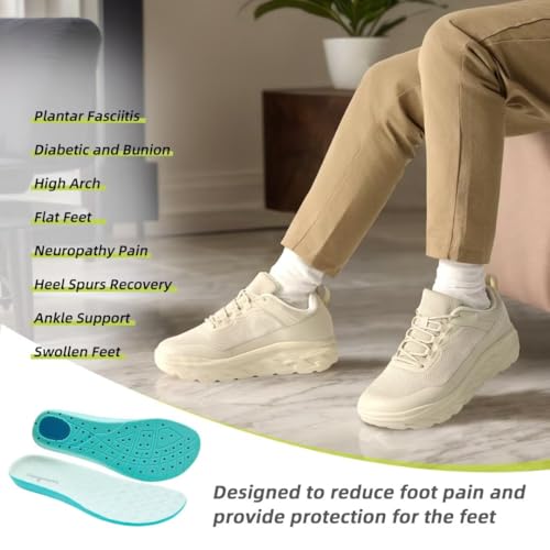 Image of OrthoComfoot Men's Orthopedic Diabetic Wide Walking Shoes: Comfortable Casual Arch Support Plantar Fasciitis Fashion Sneakers, Work Tennis Orthotic High Arch Swollen Feet Shoes for Foot Heel Pain