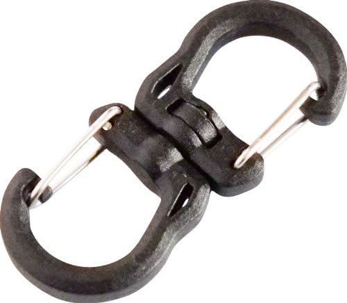 Tyny Tools Swivel Carabiner: Pair; Black; SM