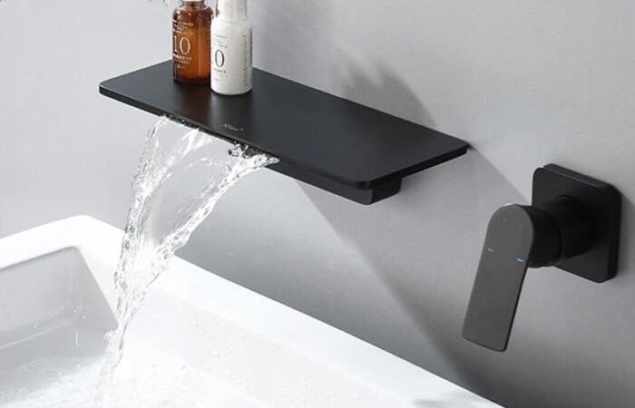 Robinet de lavabo encastré anti-calcaire en laiton pour éviter les traces