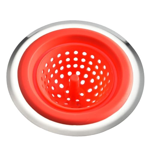 Filtro multifuncional para fregadero de acero inoxidable rojo