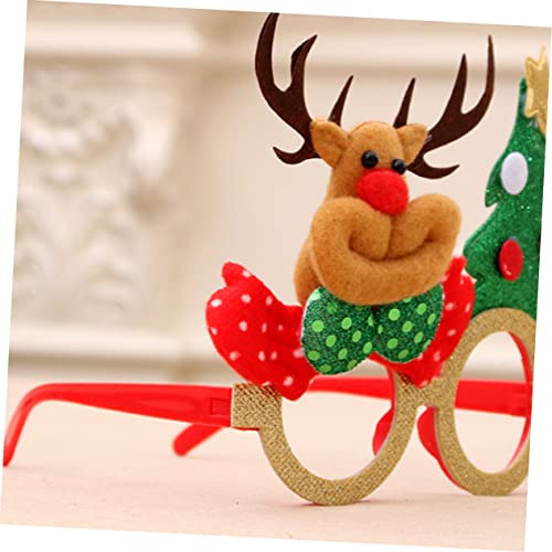 Hoement 4 peças de óculos para crianças, óculos de Papai Noel, óculos de sol infantis de Natal, saco